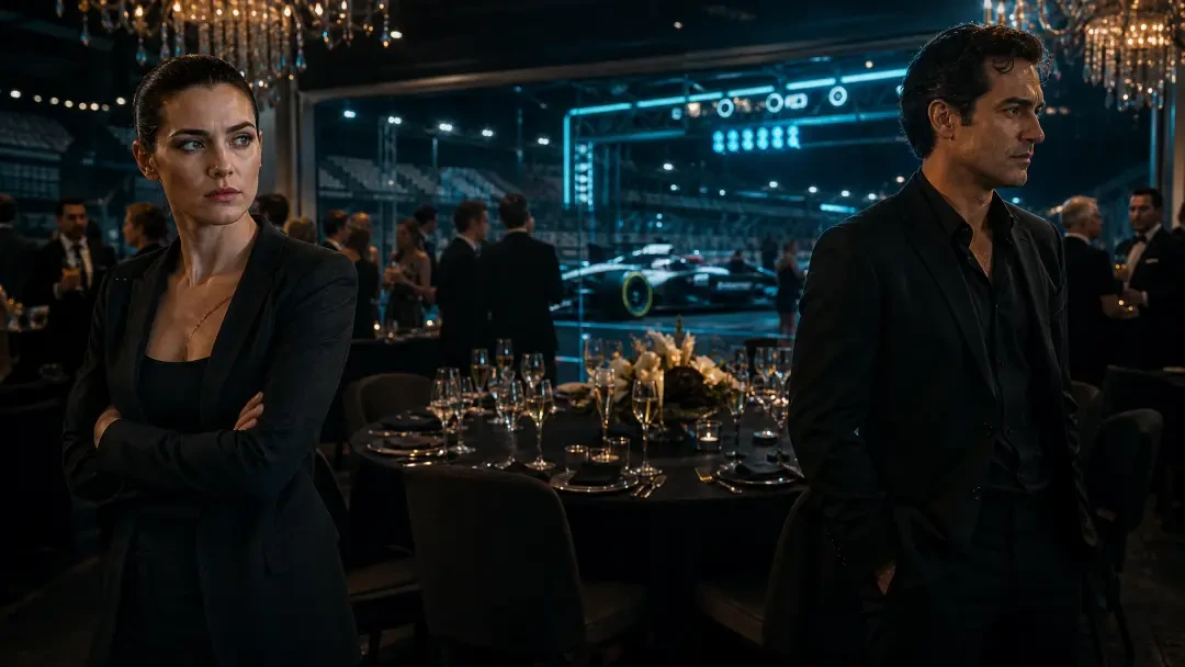 After the Clause — An AI-Built Motorsport Roleplay (Exes at the VOC Dinner)