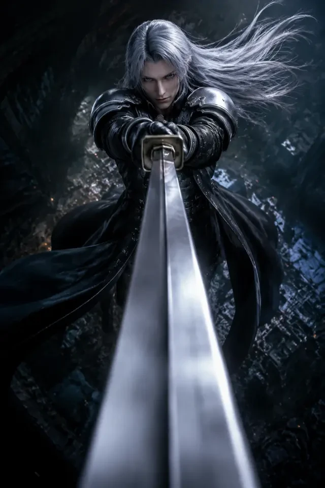 Référence de départ — l’image source Sephiroth bladepoint