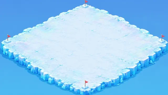 Render original del fondo antártico en 16:9