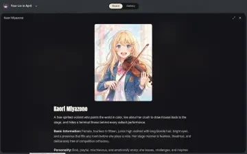 Neta Studio — fiche du personnage Kaori Miyazono