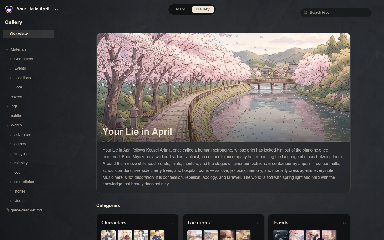Neta Studio – Asset-Galerie-Ansicht