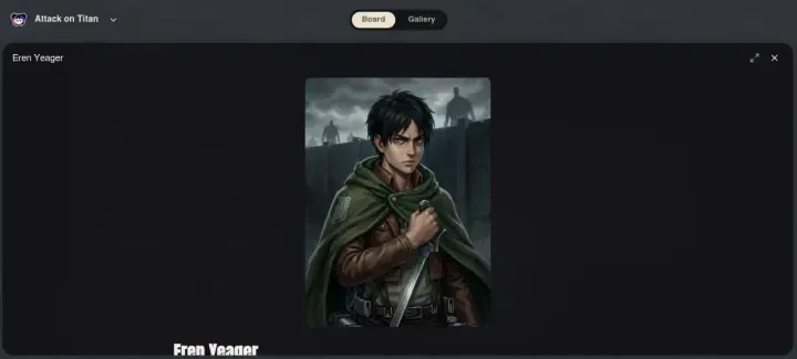 Neta Studio — Attack on Titan 看板细节