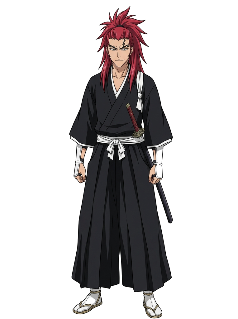 Renji Abarai neutral transparent sprite