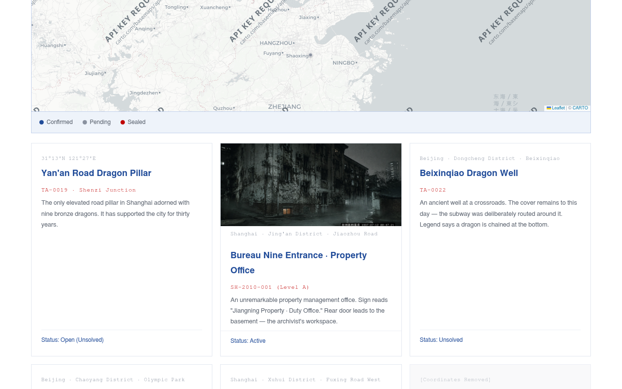 UI — location cards