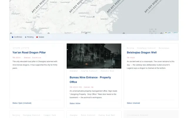 UI — location cards