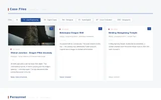 UI — dossiers d'affaires filtrés sur TA