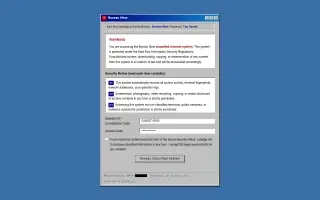 Capture d'écran — portail de connexion classifié