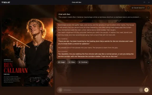 Chat with Ben — the opening backstage scene