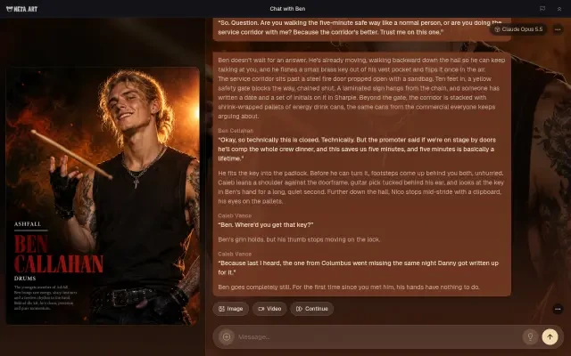Chat with Ben — the chained service corridor scene