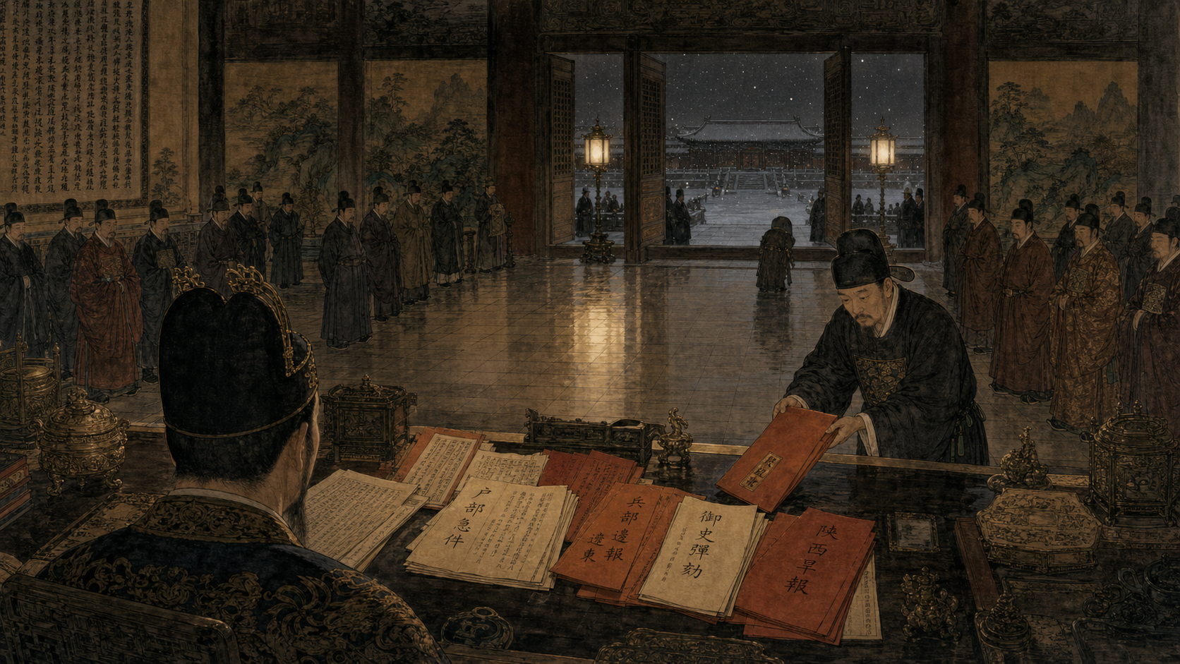 조정 논쟁 파노라마 — 씬 배경
