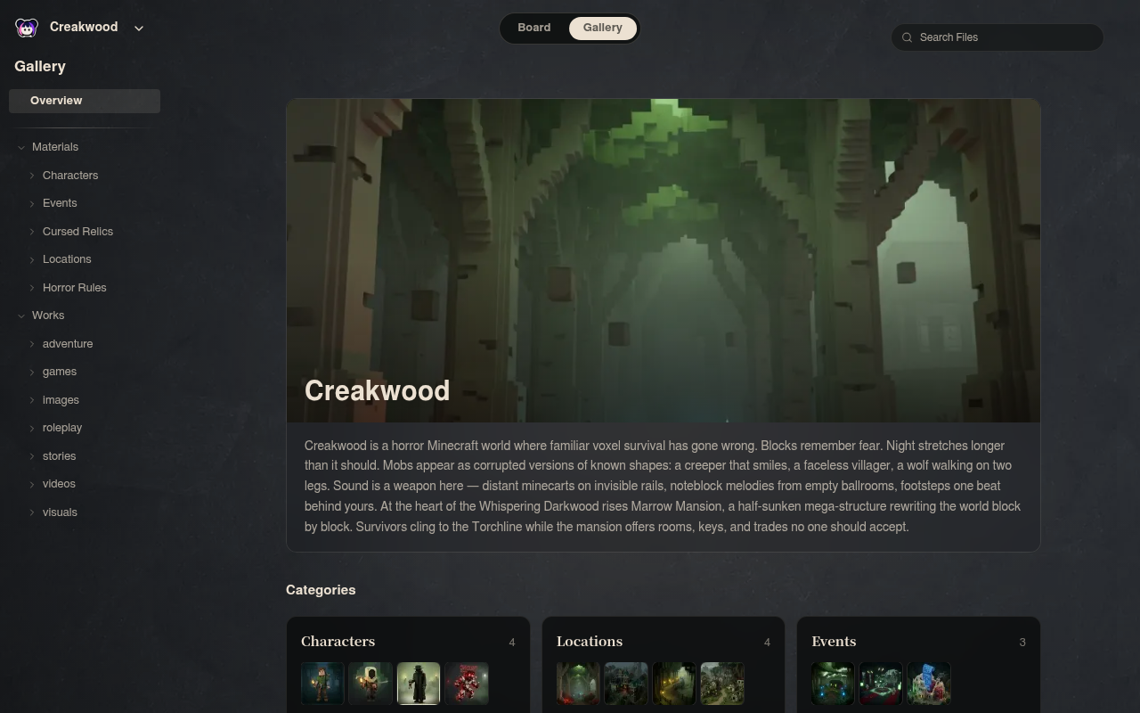 Neta Studio — Creakwood-Galerie-Ansicht