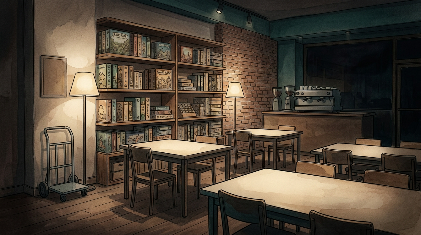Closing-time café background