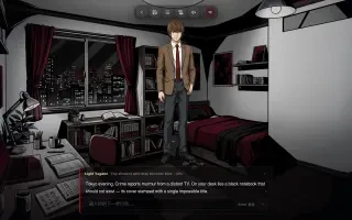 Gameplay — Light Yagami's bedroom, first scene