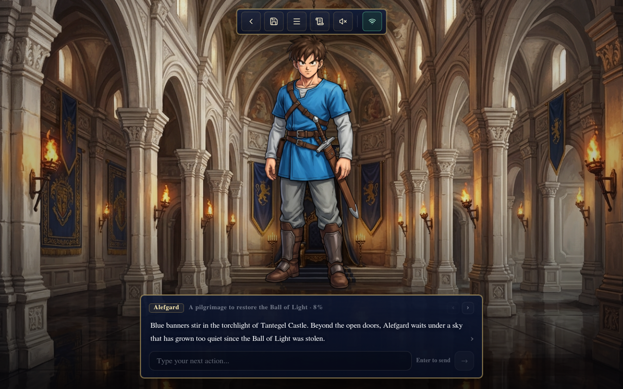 Gameplay — the throne audience in Tantegel