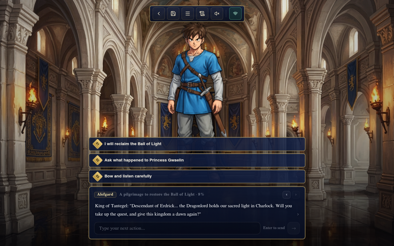 Gameplay — the first choices of the quest