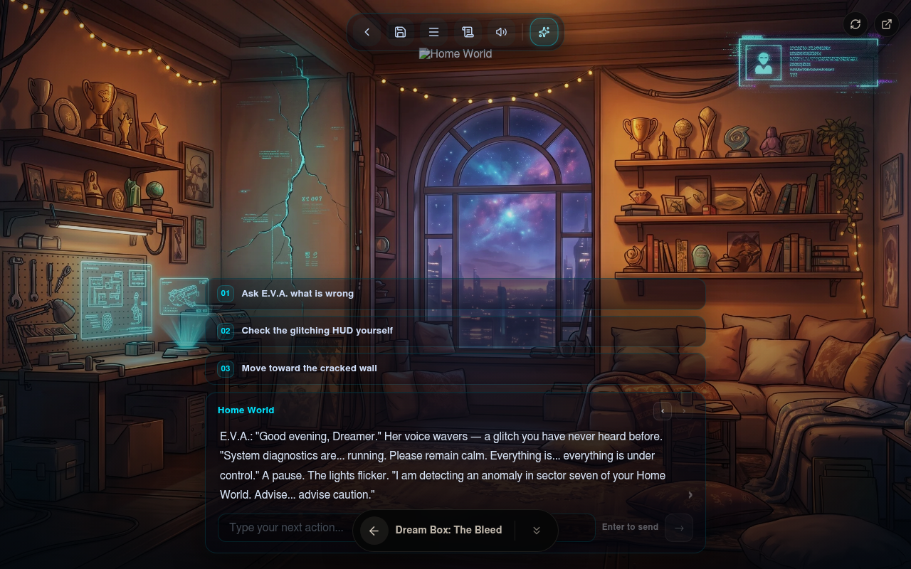 Gameplay – E.V.A.s Dialog und Entscheidungen