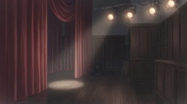 劇場の舞台裏の背景