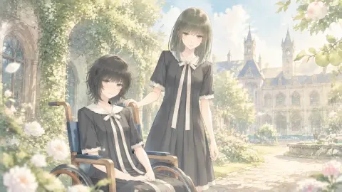 White Peach & Green Apple — An AI Yuri Visual Novel from Neta Studio