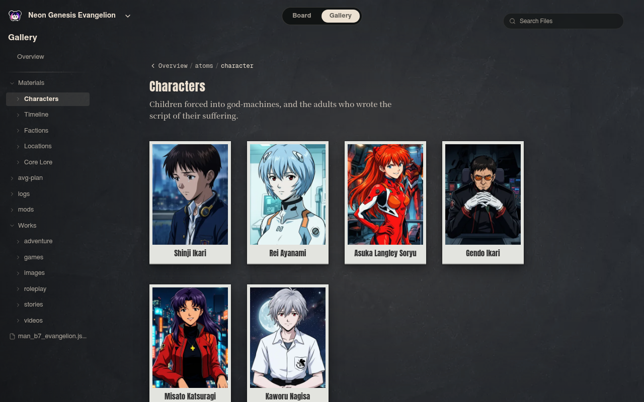 Neta Studio — Evangelion character cards