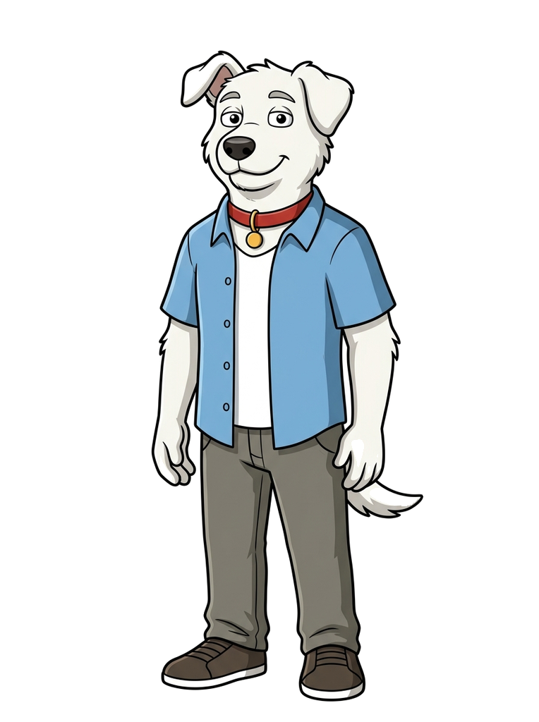 Brian Griffin neutral transparent sprite