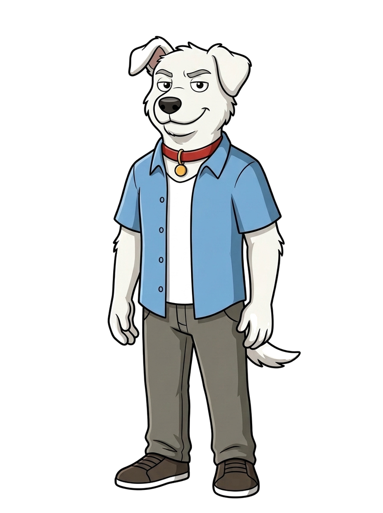 Brian Griffin smug transparent sprite