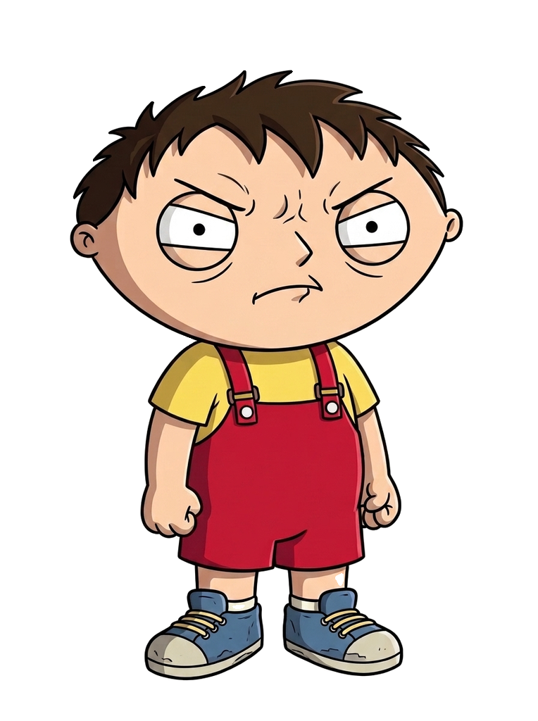 Stewie Griffin angry transparent sprite