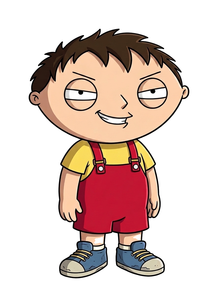 Stewie Griffin smug transparent sprite