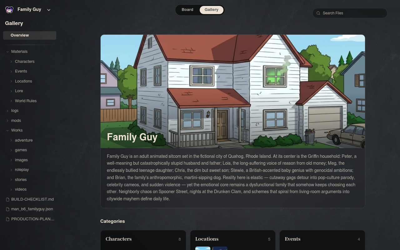 Neta Studio — Family Guy gallery tab