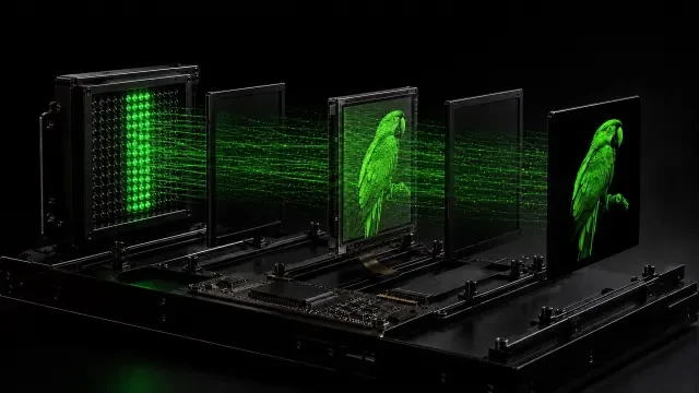 Tatsächliches Video — das grüne Feld füllt das mittlere Drittel