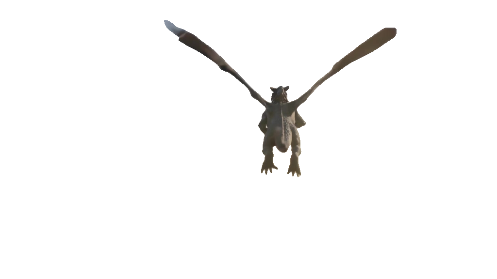 Transparent sprite cutout — the dragon in flight