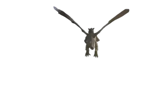 Transparentes Sprite-Ausschnittbild – der Drache im Flug