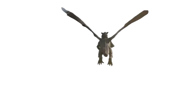 Transparentes Sprite-Ausschnittbild – der Drache im Flug