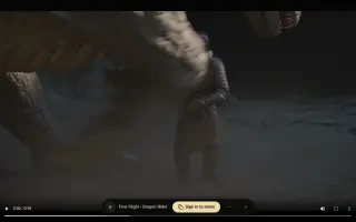 Die Freigabeseite – das Video läuft in jedem Browser