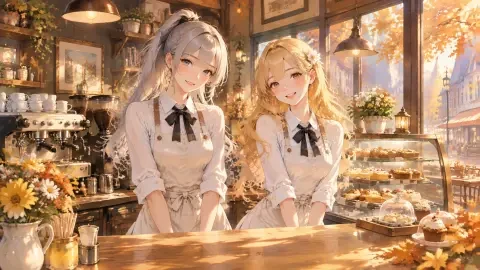 Yuzuriha & Nerine's Café — An AI Café Management Game from Neta Studio