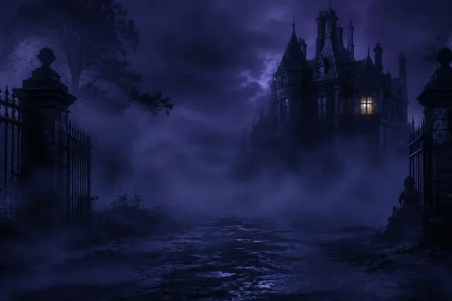 Titel-Key-Art — Fog Manor bei Nacht