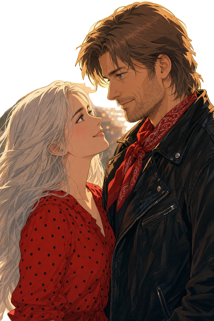 O casal — sprite transparente da fonte flat cel