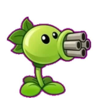 Erbsen-Gatling — transparentes In-Game-Sprite