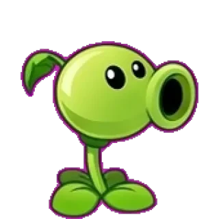 Erbsenschießer — transparentes In-Game-Sprite