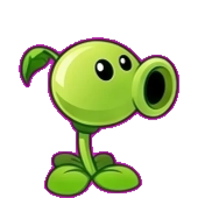 Peashooter — transparent in-game sprite