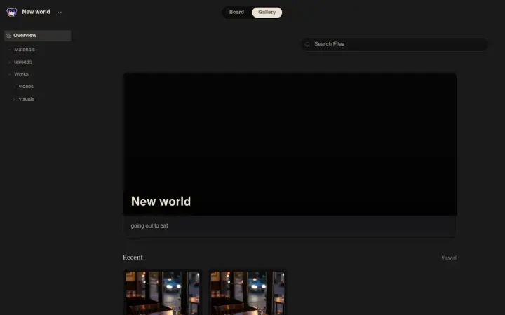 Neta Studio — ワールドの作品とアップロードのギャラリービュー