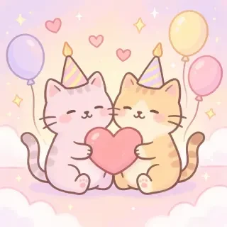 Intro scene background — cats in the sky
