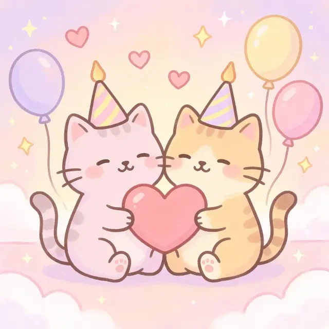 Intro scene background — cats in the sky