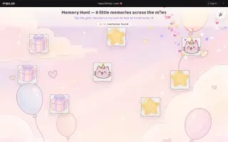 Gameplay — Memory Hunt grid