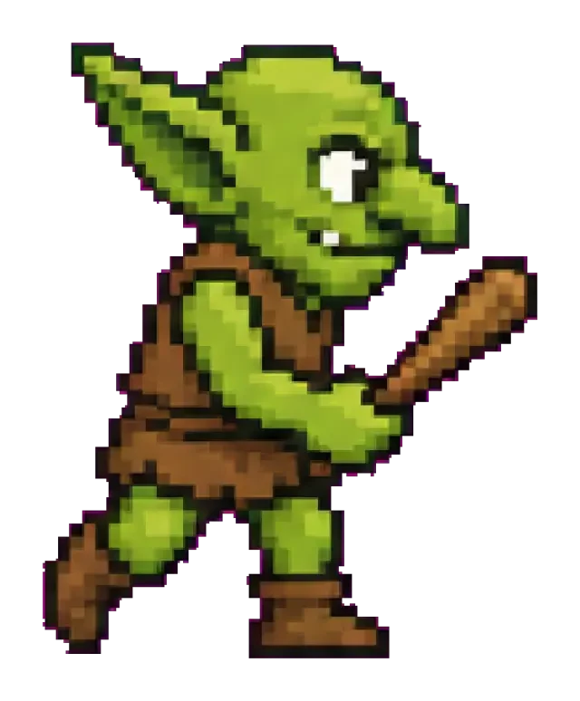 Kobold-Gegner-Sprite (transparentes PNG)