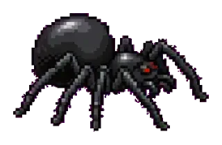 Giant spider enemy sprite (transparent PNG)
