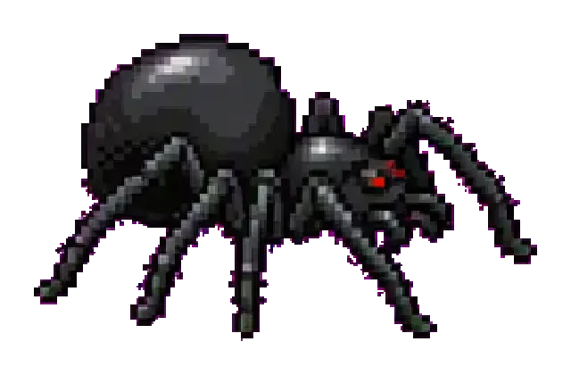 Riesenspinnen-Gegner-Sprite (transparentes PNG)