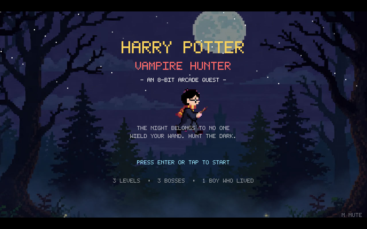 게임 플레이 — 8비트 타이틀 화면