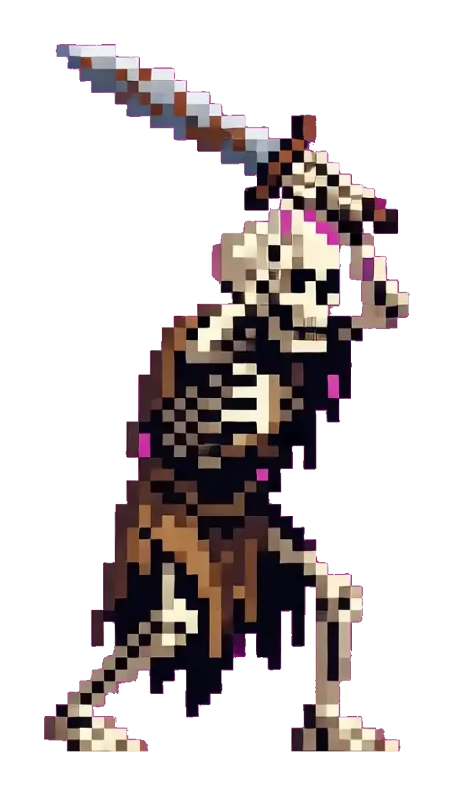 Skeleton warrior enemy sprite