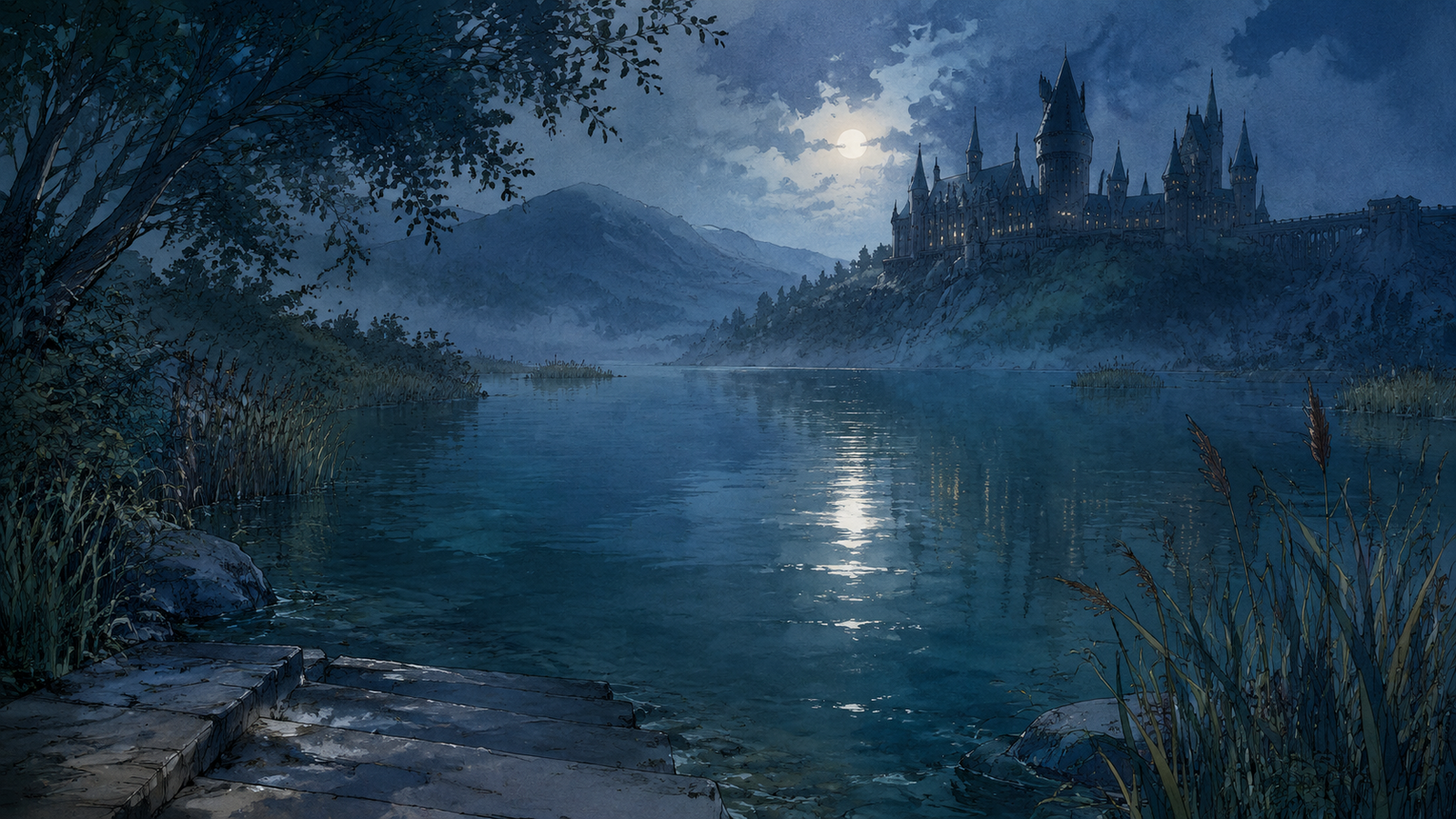 Der Schwarze See als Hintergrund