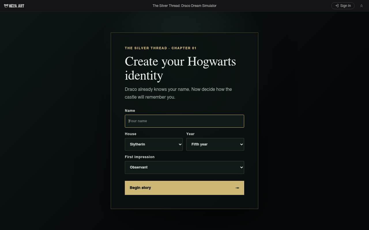 Gameplay — erschaffe deine Hogwarts-Identität